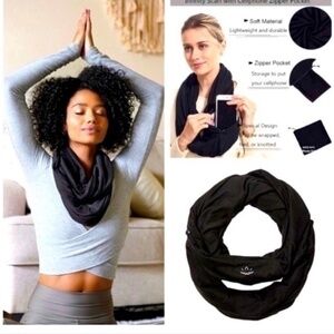 Beyond Yoga | Pocket Infinity Scarf | Black | NWT